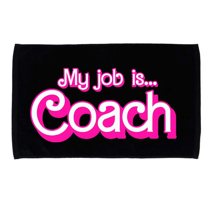 My Job Is Coach Retro Funny Coach Mom Microfiber Hand Towel