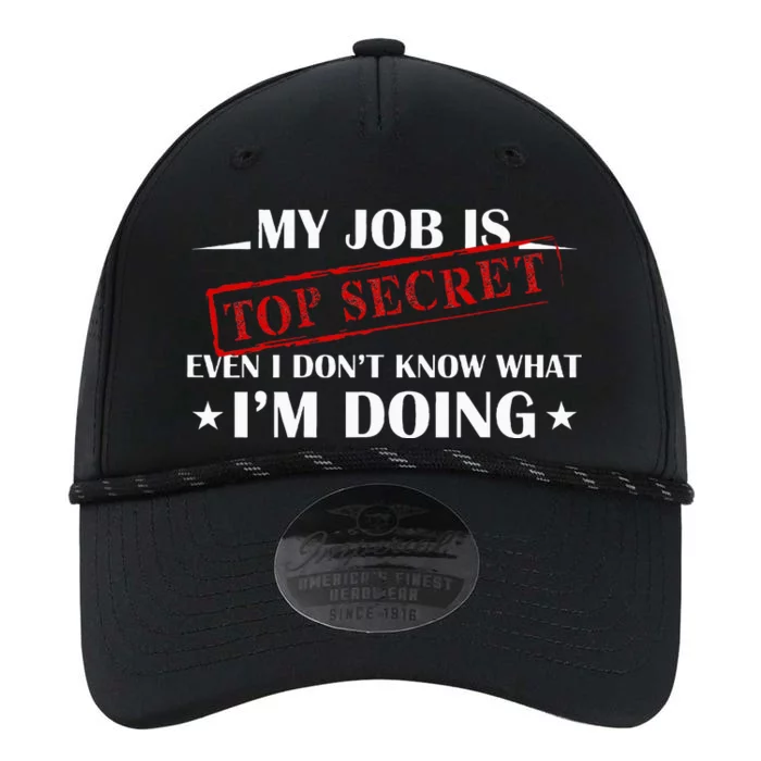 My Job Is Top Secret Funny Occupation Sarcastic Joke Humor Performance The Dyno Cap