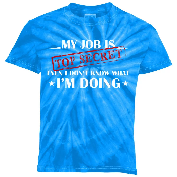 My Job Is Top Secret Kids Tie-Dye T-Shirt