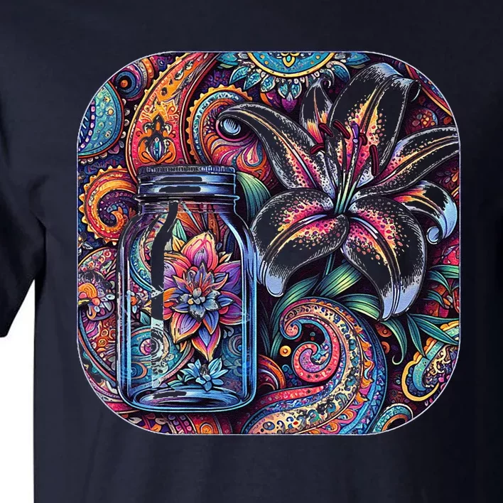 Magic Jar Lily Flower Paisley Garden Premium Tall T-Shirt