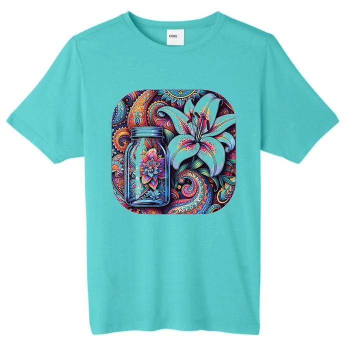 Magic Jar Lily Flower Paisley Garden Premium ChromaSoft Performance T-Shirt