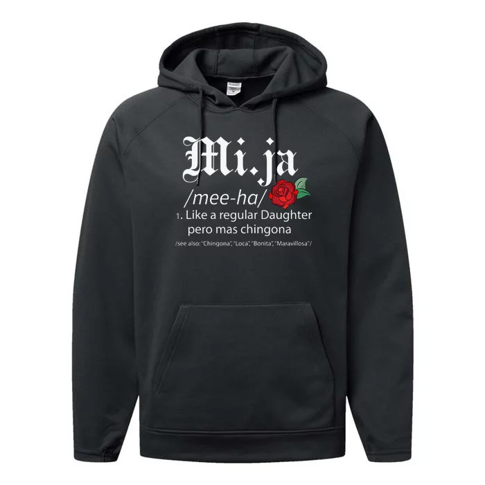 Mi Ja Mee Ha Like A Regular Daughter Per Mas Chingona Performance Fleece Hoodie