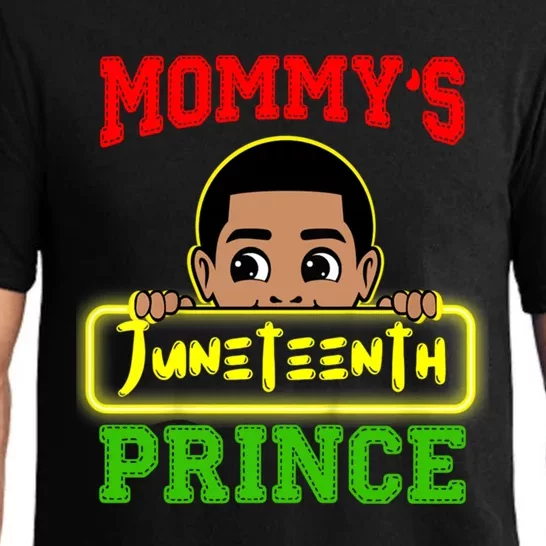 Mommys Juneteenth Prince Black Funny Meaningful Gift Pajama Set