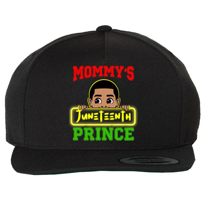 Mommys Juneteenth Prince Black Funny Meaningful Gift Wool Snapback Cap