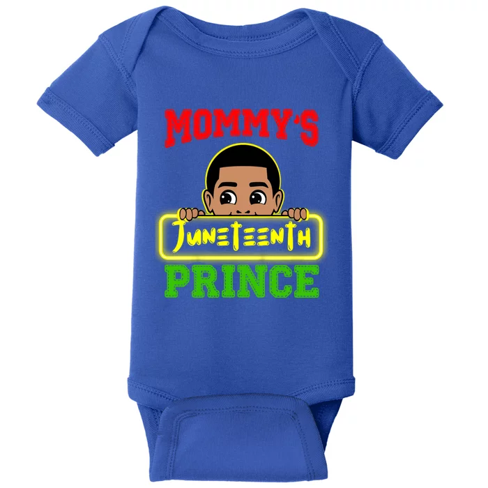 Mommys Juneteenth Prince Black Funny Meaningful Gift Baby Bodysuit