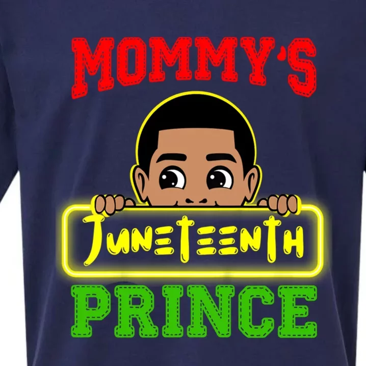 Mommys Juneteenth Prince Black Funny Meaningful Gift Sueded Cloud Jersey T-Shirt