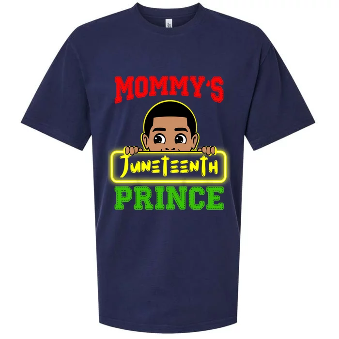 Mommys Juneteenth Prince Black Funny Meaningful Gift Sueded Cloud Jersey T-Shirt