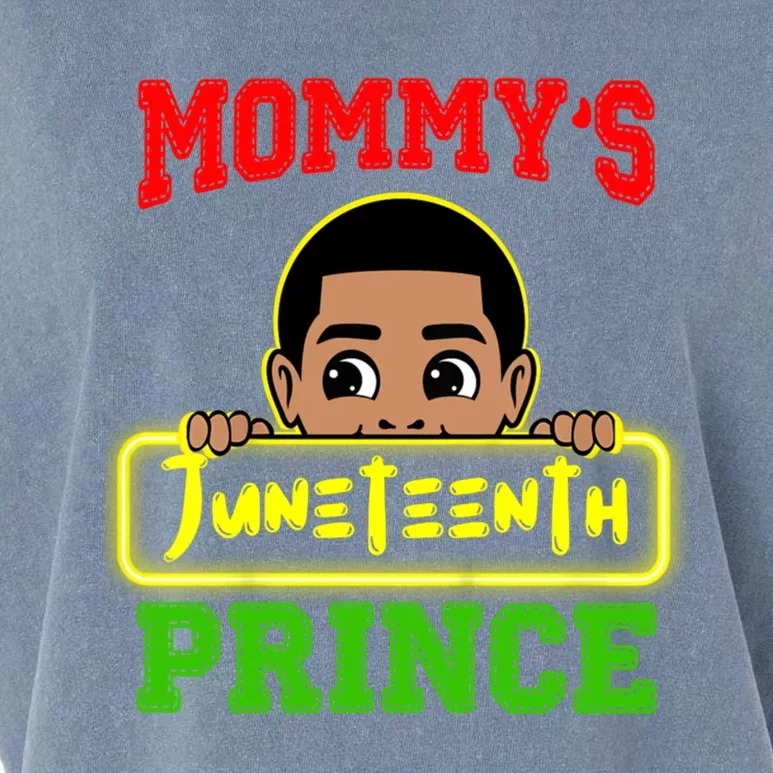 Mommys Juneteenth Prince Black Funny Gift Garment-Dyed Women's Muscle Tee