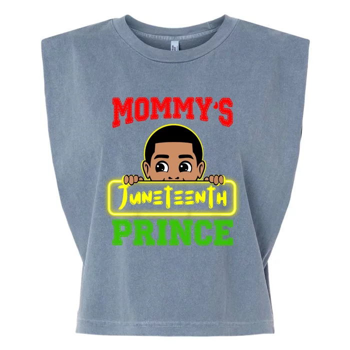 Mommys Juneteenth Prince Black Funny Gift Garment-Dyed Women's Muscle Tee