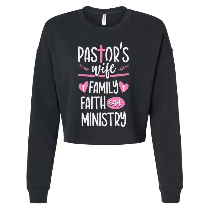 Ministry Jesus PastorS Wife Christian Church Appreciation Cropped Pullover Crew