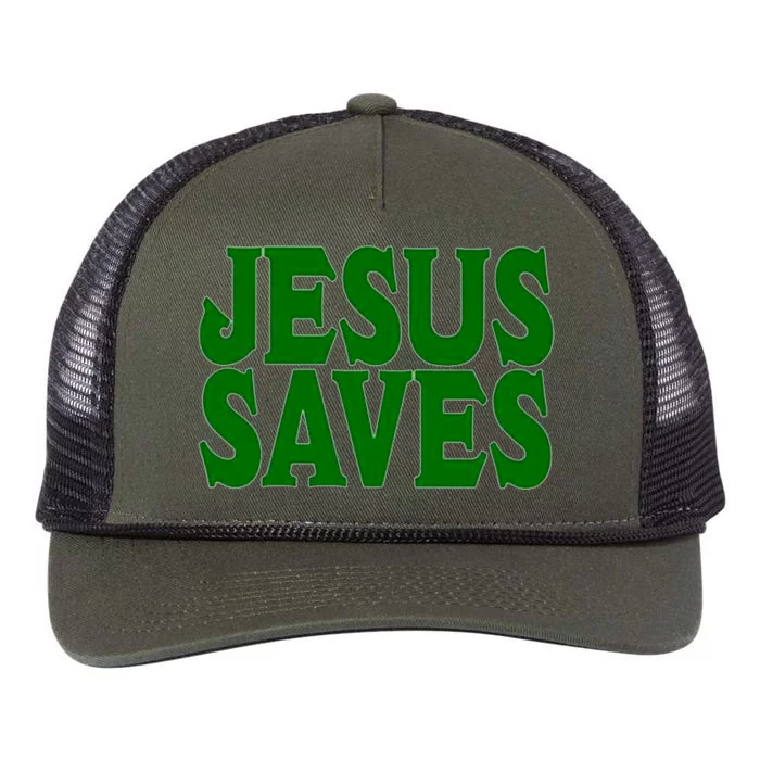 Mall Jesus Saves Retro Rope Trucker Hat Cap