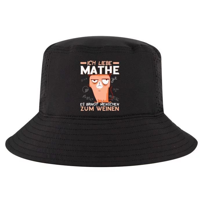 Maths jokes teacher mathematics student cat I love maths Cool Comfort Performance Bucket Hat