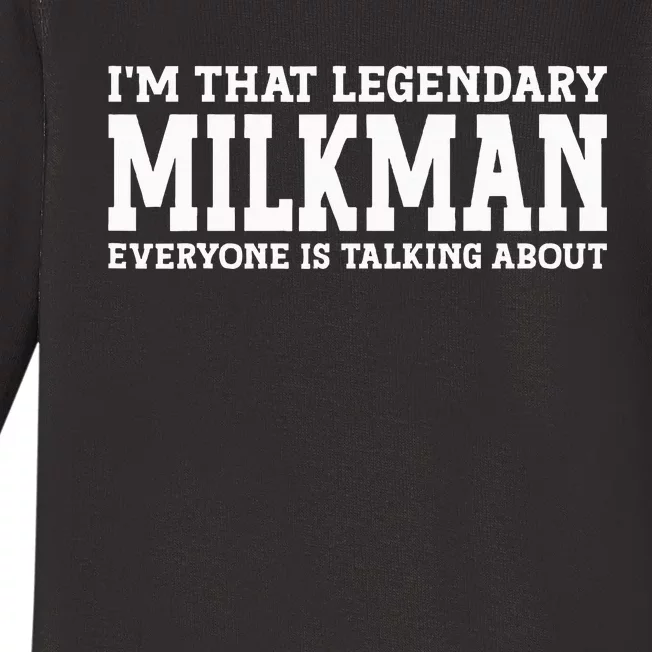 Milkman Job Title Employee Funny Worker Profession Milkman Baby Long Sleeve Bodysuit