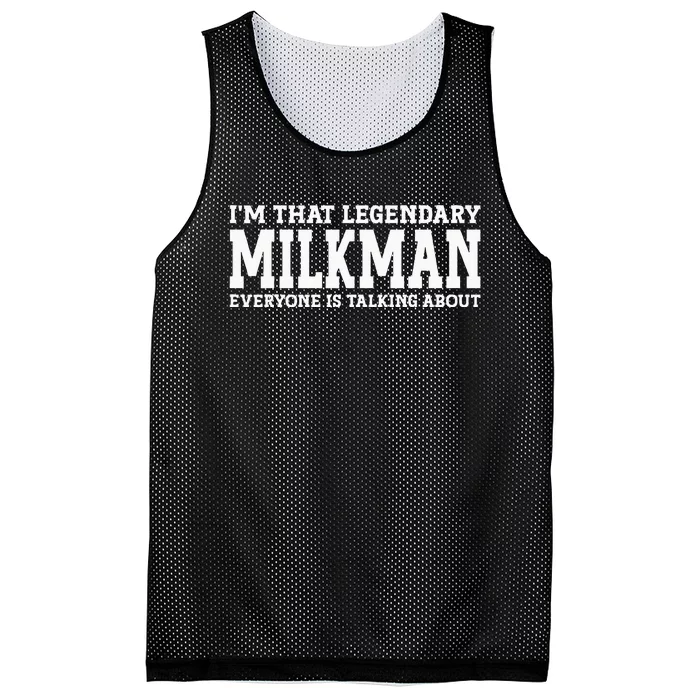 Milkman Job Title Employee Funny Worker Profession Milkman Mesh Reversible Basketball Jersey Tank