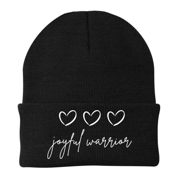 Minimalist Joyful Warrior Kamala Harris Tim Walz Waltz 2024 Knit Cap Winter Beanie