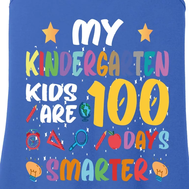 My Kindergarten Are 100 Days Smarter Kinder Teacher Gift Ladies Essential Tank