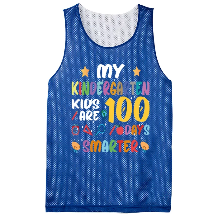 My Kindergarten Are 100 Days Smarter Kinder Teacher Gift Mesh Reversible Basketball Jersey Tank