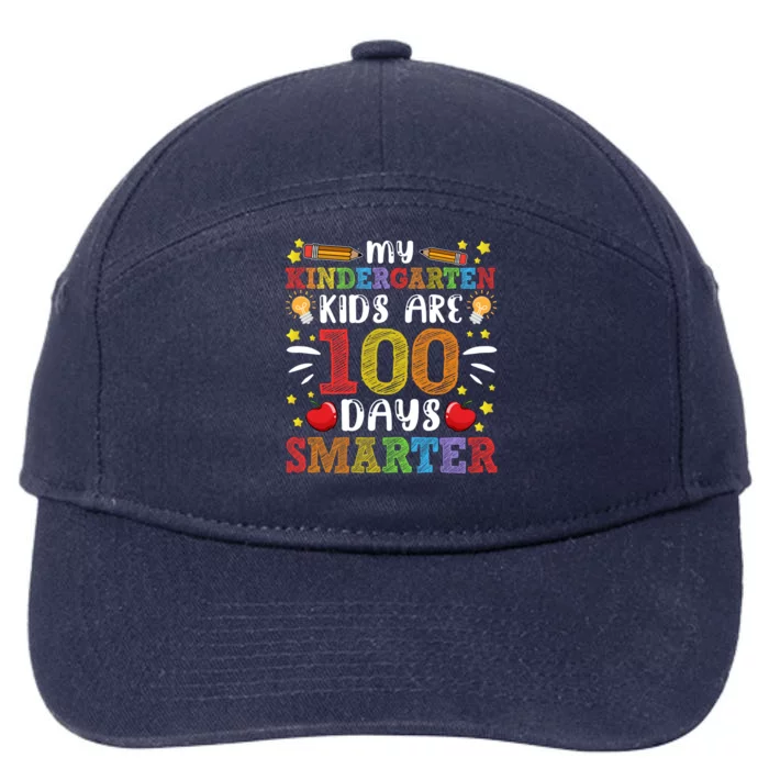 My Kindergarten Are 100 Days Smarter 100th Day Teachers Cute Gift 7-Panel Snapback Hat