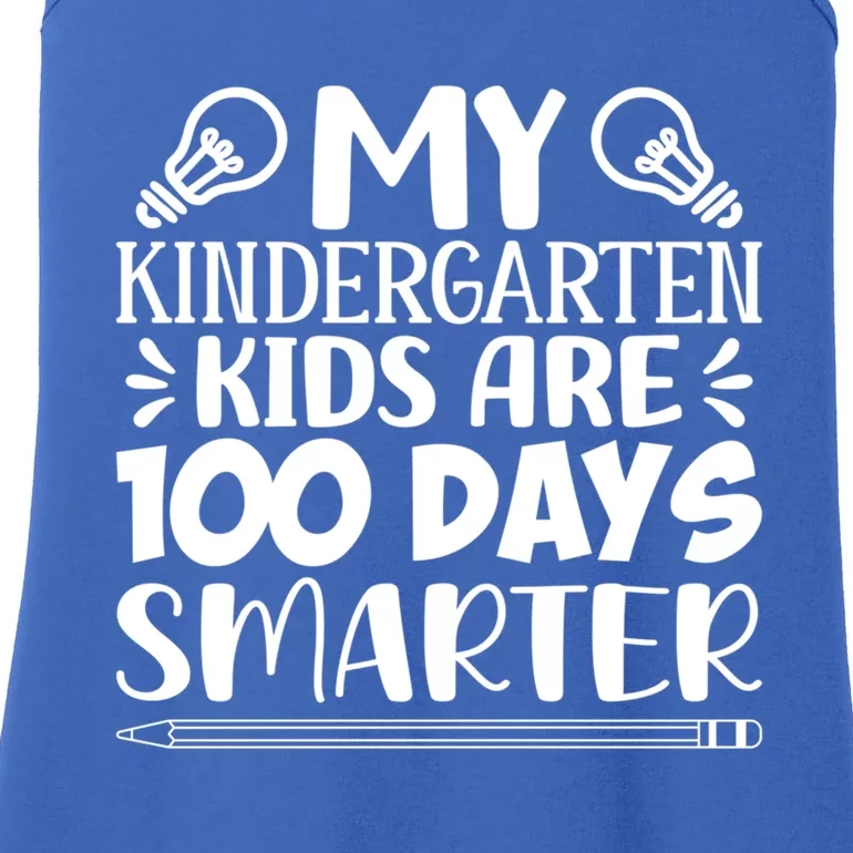 My Kindergarten Are 100 Days Smarter Teacher 100th Day Great Gift Ladies Essential Tank