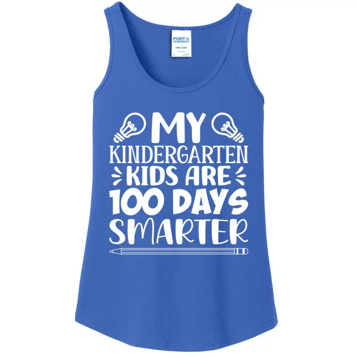 My Kindergarten Are 100 Days Smarter Teacher 100th Day Great Gift Ladies Essential Tank