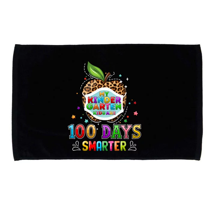 My Kindergarten Are 100 Days Smarter Virtual Teachers Gift Microfiber Hand Towel