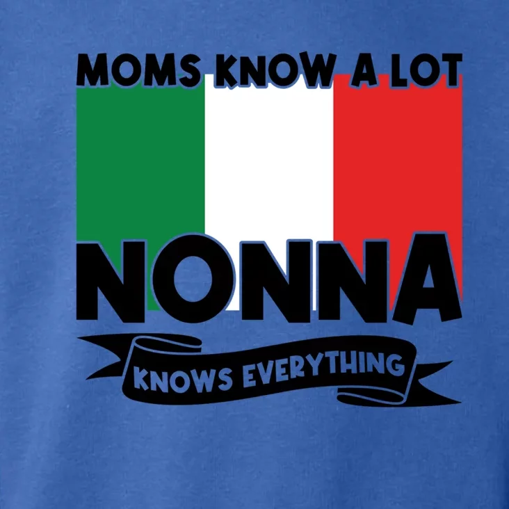 Moms Know A Lot Nonna Knows Everything Nonna Gift Toddler Hoodie