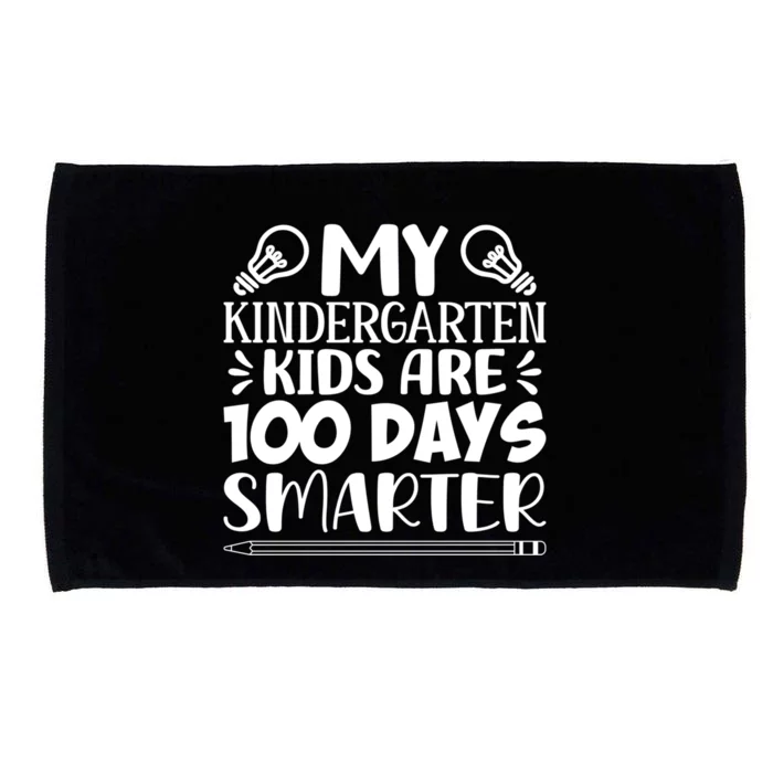 My Kindergarten Are 100 Days Smarter Teacher 100th Day Gift Microfiber Hand Towel