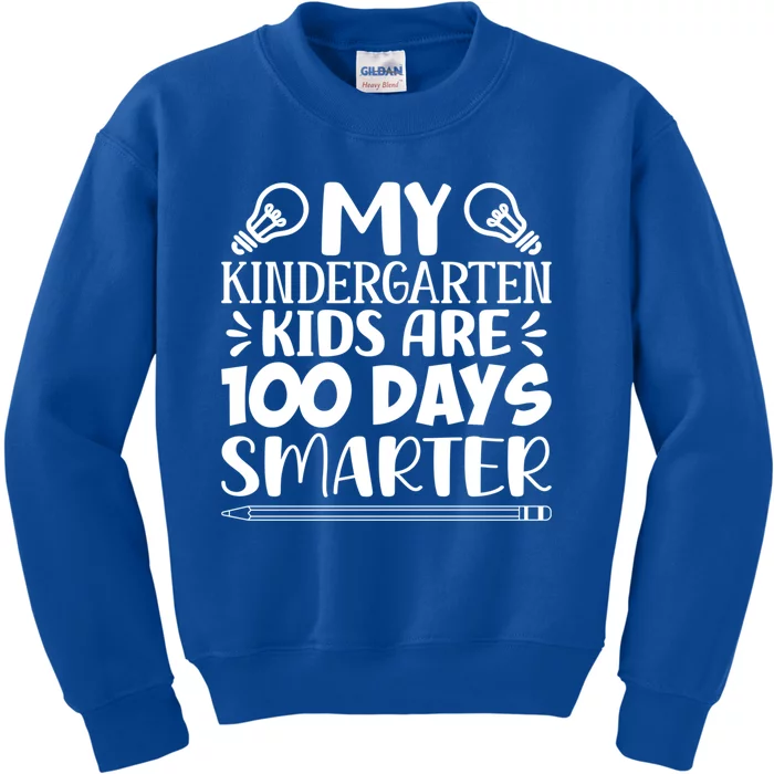 My Kindergarten Are 100 Days Smarter Teacher 100th Day Gift Kids Sweatshirt