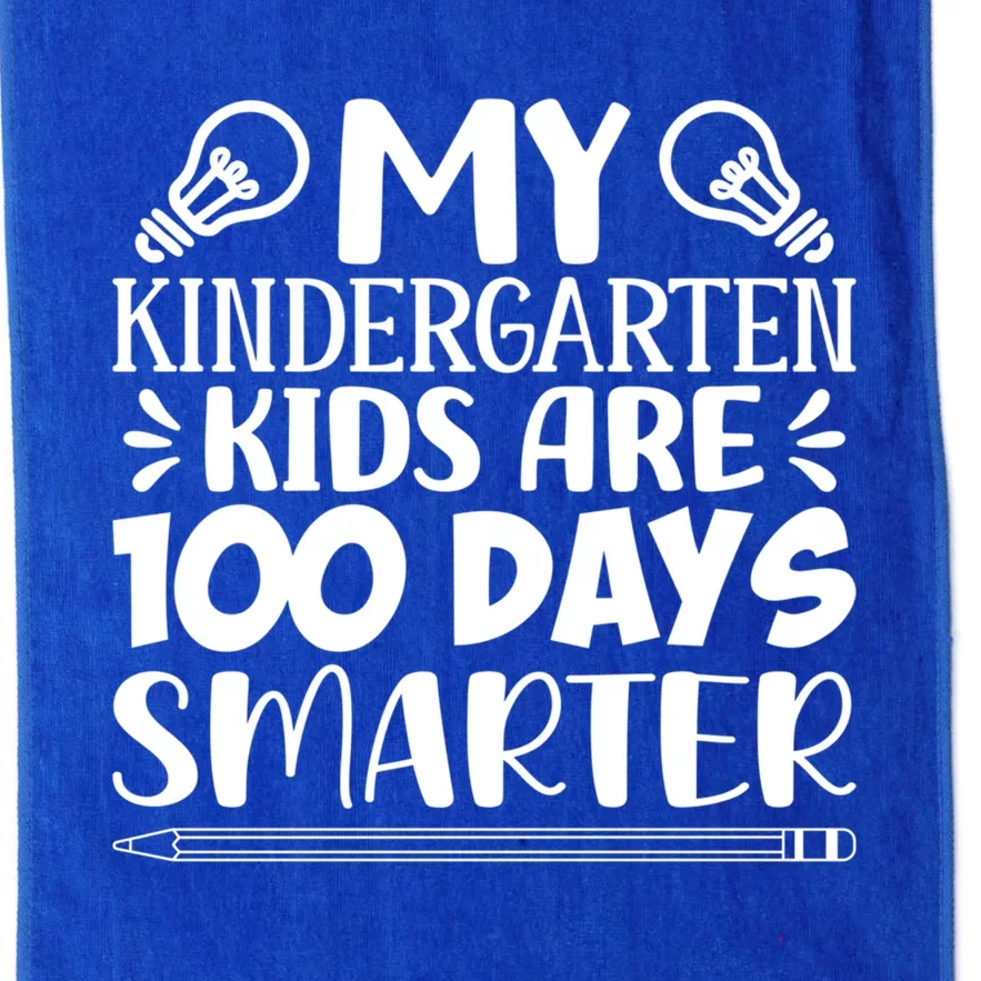 My Kindergarten Are 100 Days Smarter Teacher 100th Day Gift Platinum Collection Golf Towel