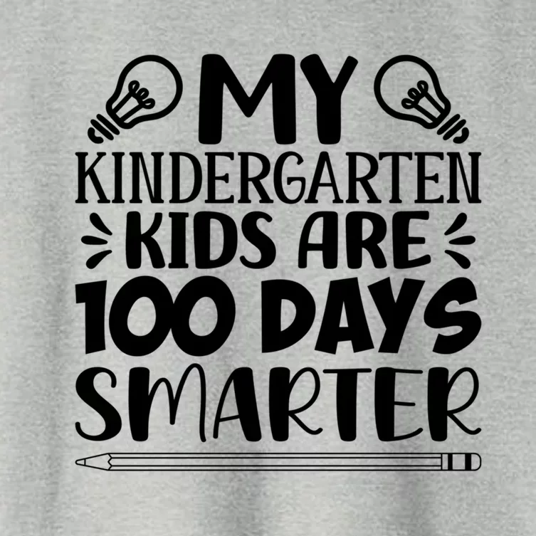 My Kindergarten Are 100 Days Smarter Teacher 100th Day Gift Women's Crop Top Tee