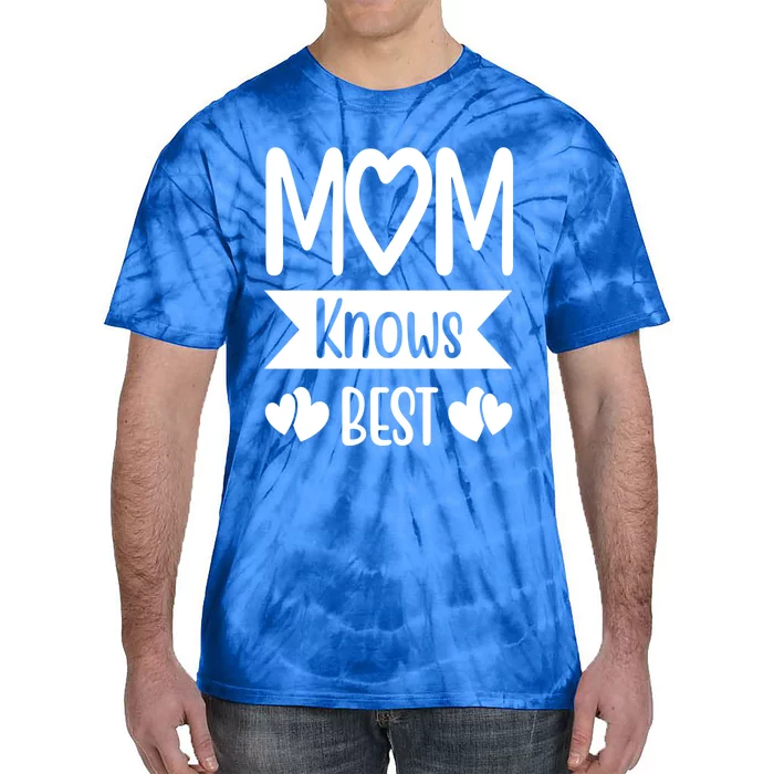 Mom Knows Best Mother Family Mom Gift Tie-Dye T-Shirt