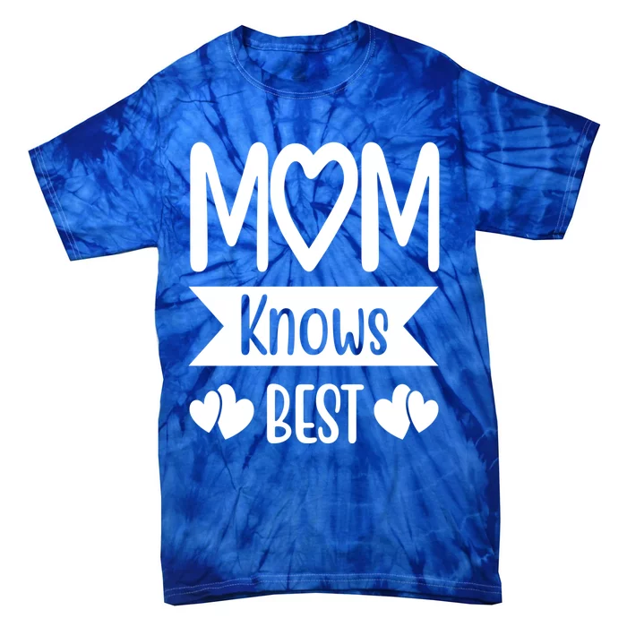 Mom Knows Best Mother Family Mom Gift Tie-Dye T-Shirt