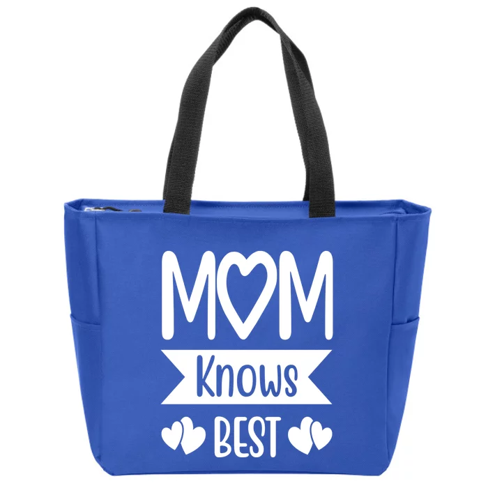 Mom Knows Best Mother Family Mom Gift Zip Tote Bag