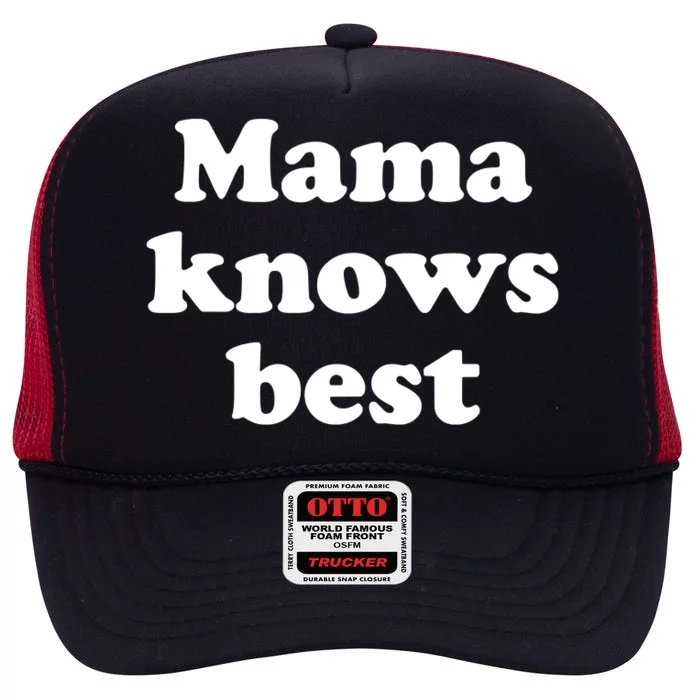 Mama Knows Best ,Mom Life Tough As A Mother Badass Mama High Crown Mesh Trucker Hat