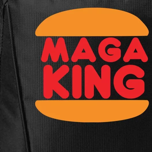 Maga King Burger Spoof Logo City Backpack