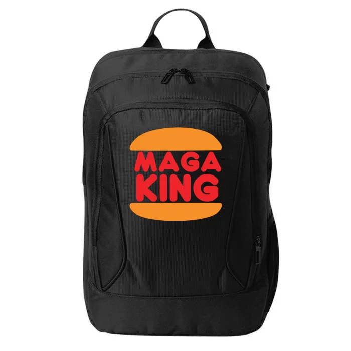 Maga King Burger Spoof Logo City Backpack