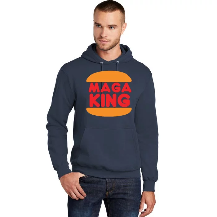 Maga King Burger Spoof Logo Tall Hoodie