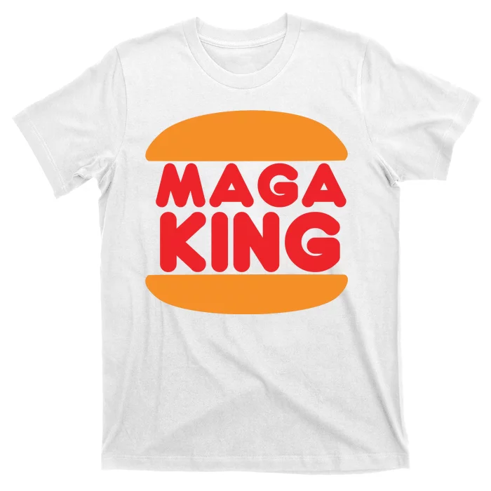 Maga King Burger Spoof Logo T-Shirt | Teeshirtpalace