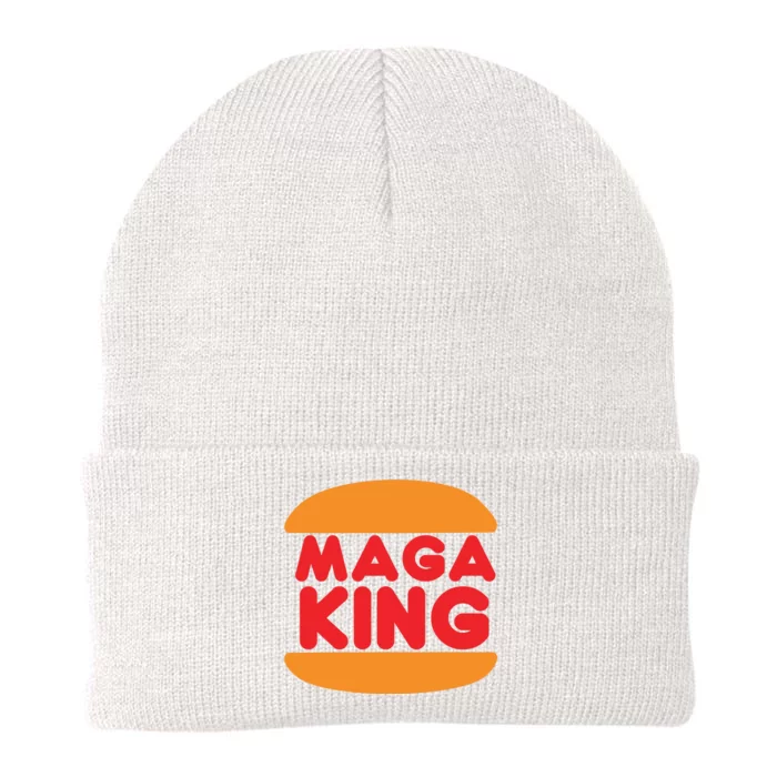 Maga King Burger Spoof Logo Knit Cap Winter Beanie