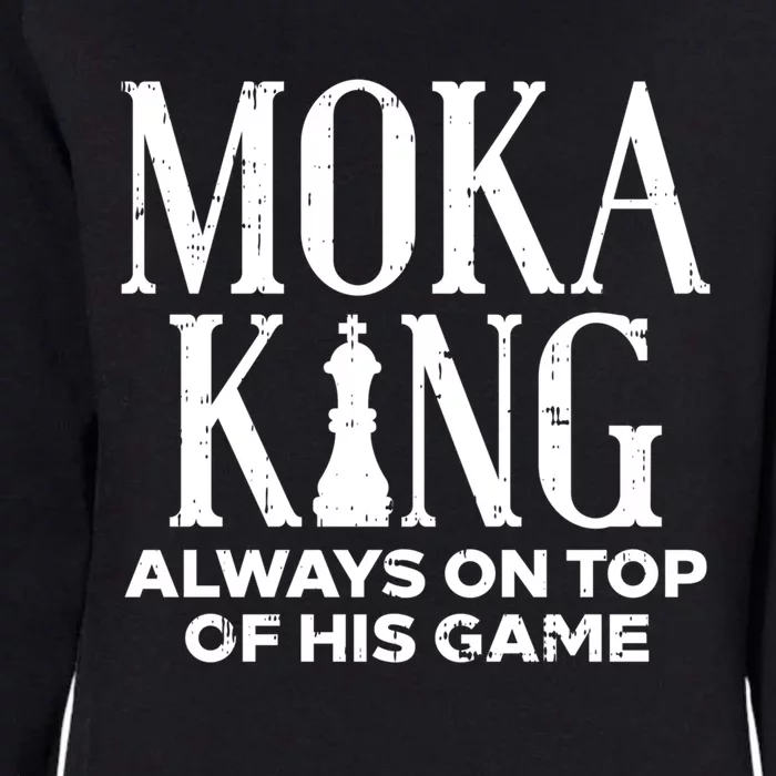 Moka King Black History Pride African American Gift Womens California Wash Sweatshirt