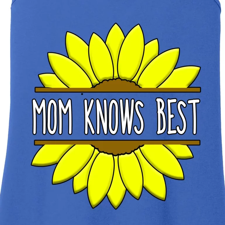 Mom Knows Best Sunflower Floral Mother Yellow Flower Cute Gift Ladies Essential Tank