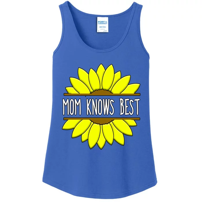 Mom Knows Best Sunflower Floral Mother Yellow Flower Cute Gift Ladies Essential Tank