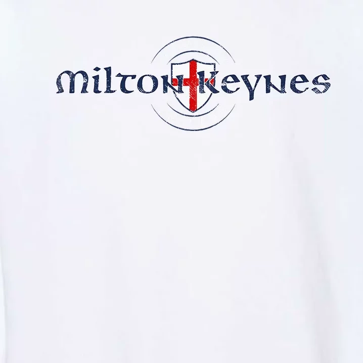 Milton Keynes Buckinghamshire England English Flag Garment-Dyed Sweatshirt