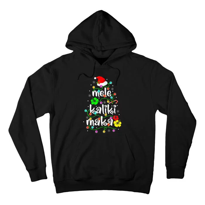 Mele Kalikimaka Christmas Hawaiian Santa Tall Hoodie