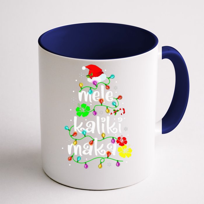 Mele Kalikimaka Christmas Hawaiian Santa Front & Back Coffee Mug