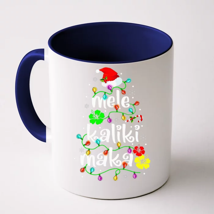 Mele Kalikimaka Christmas Hawaiian Santa Front & Back Coffee Mug