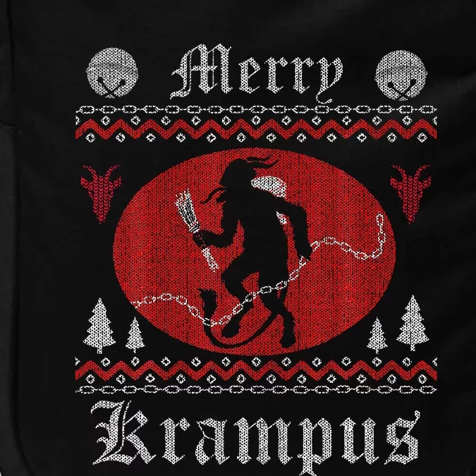 Merry Krampus Christmas Xmas Horror Ugly Sweater Evil Pajama Impact Tech Backpack