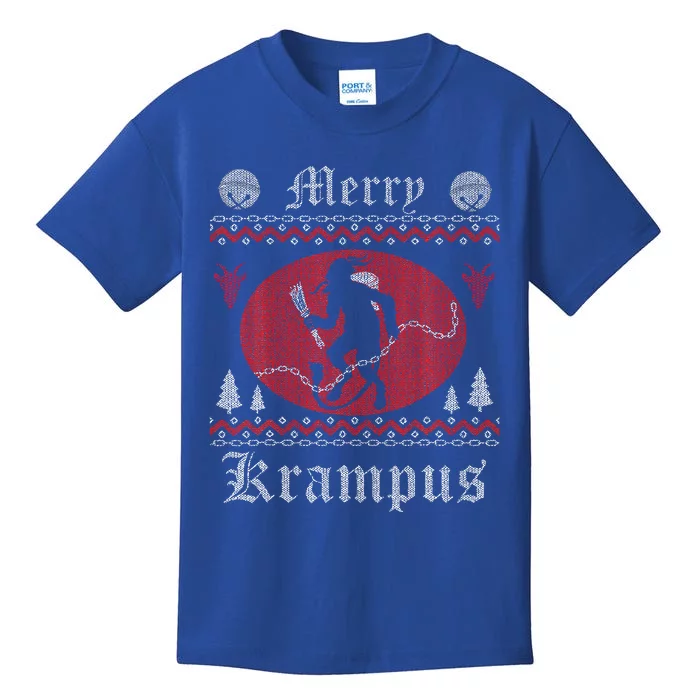 Merry Krampus Christmas Xmas Horror Ugly Sweater Evil Pajama Kids T-Shirt