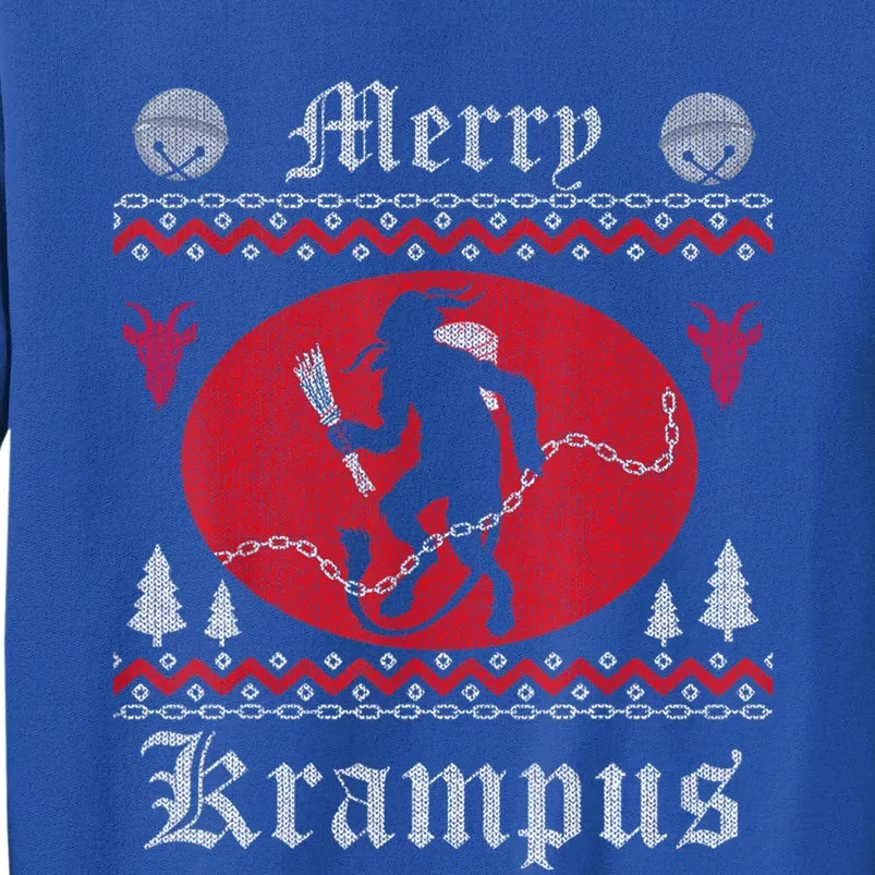 Merry Krampus Christmas Xmas Horror Ugly Sweater Evil Pajama Gift Tall Sweatshirt