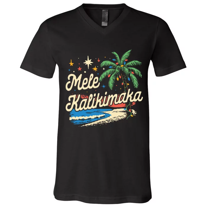 Mele Kalikimaka Christmas 2024 V-Neck T-Shirt